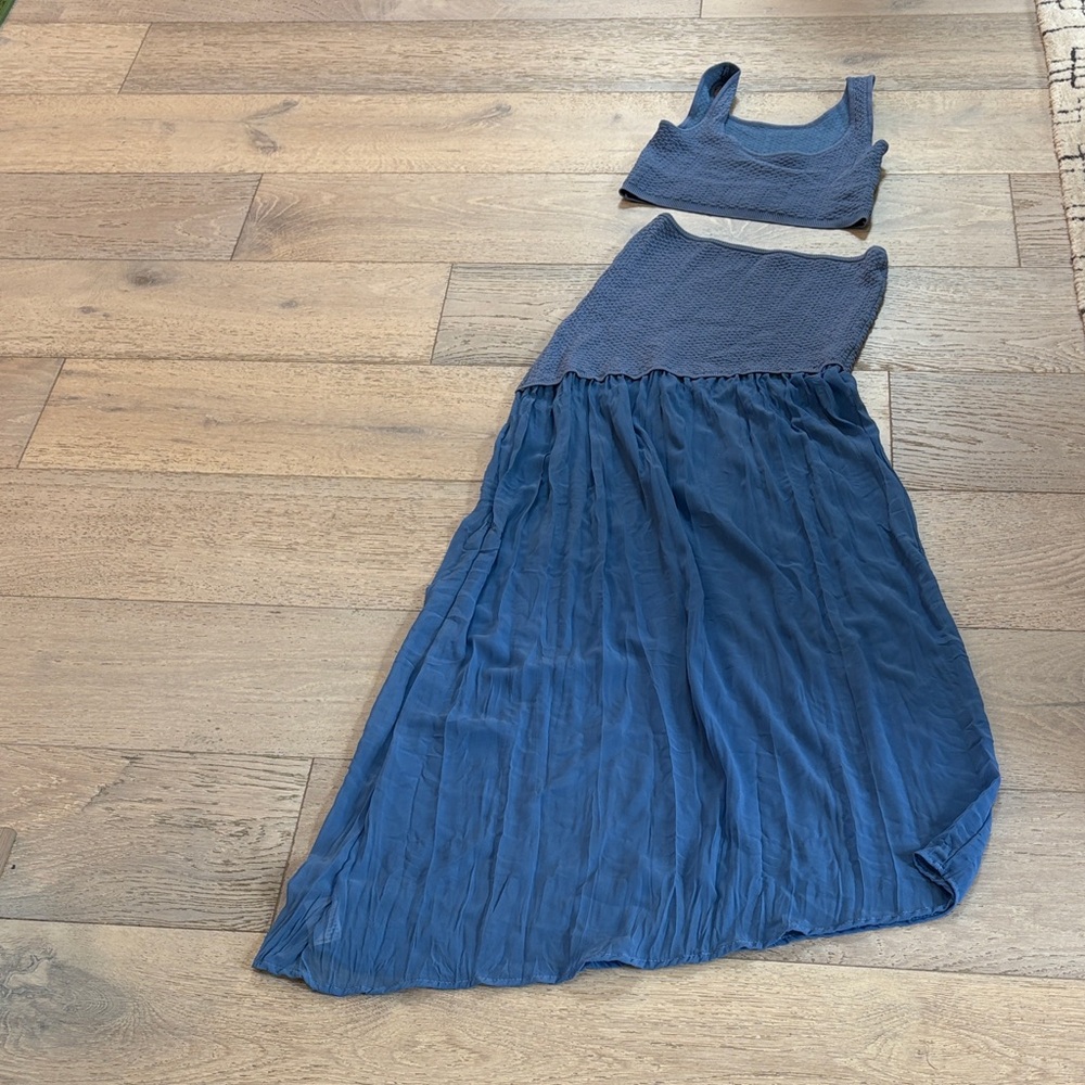 Commense Blue High Low Dress